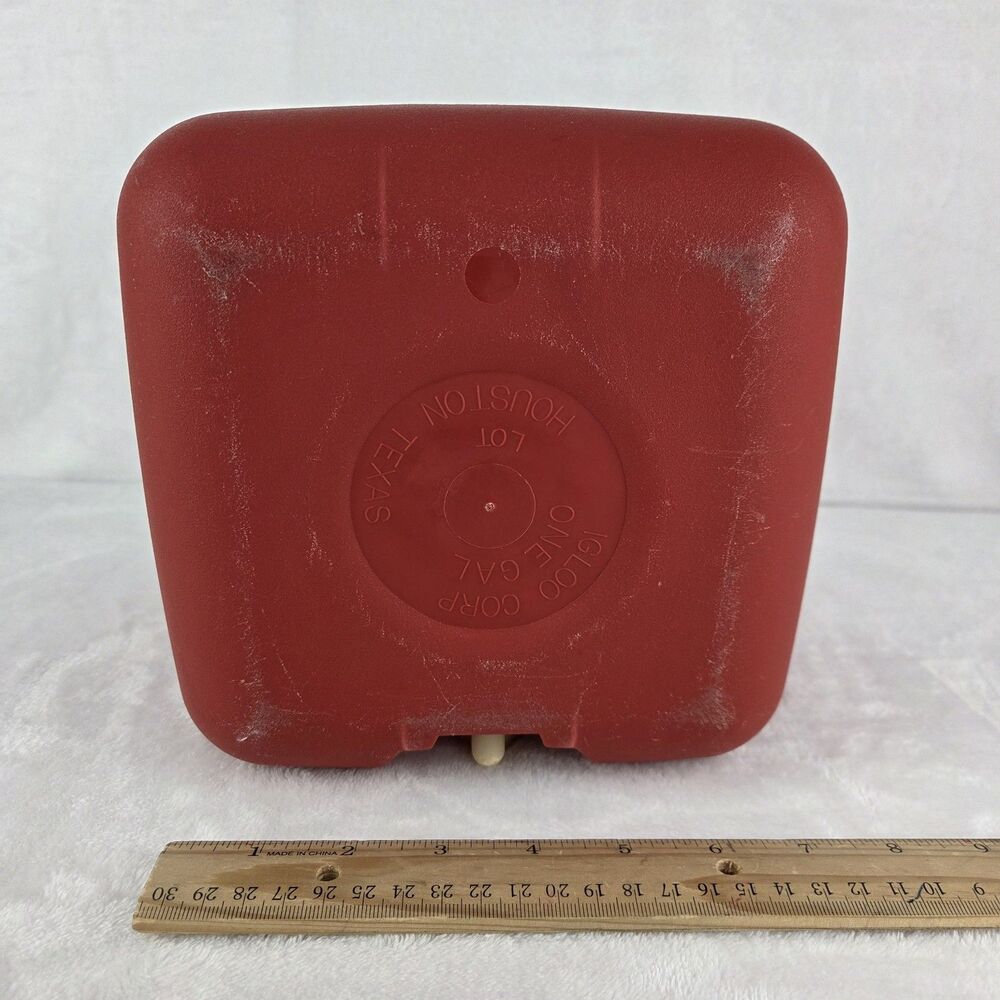 Vintage Igloo Snowflake 1 Gallon Water Cooler Jug Hot/Cold Red White Camping - Picture 12 of 16